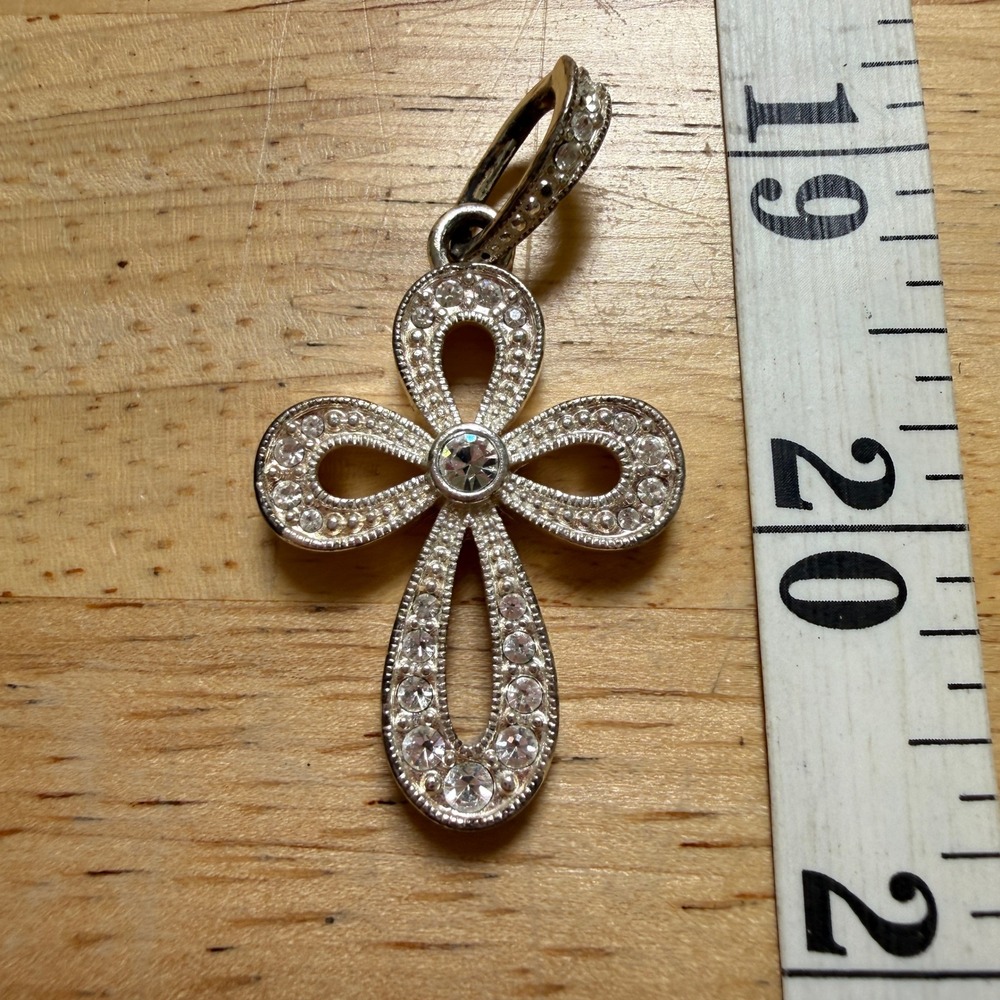 Sparkly Rhinestone Religious Cross Pendant - Picture 2 of 9